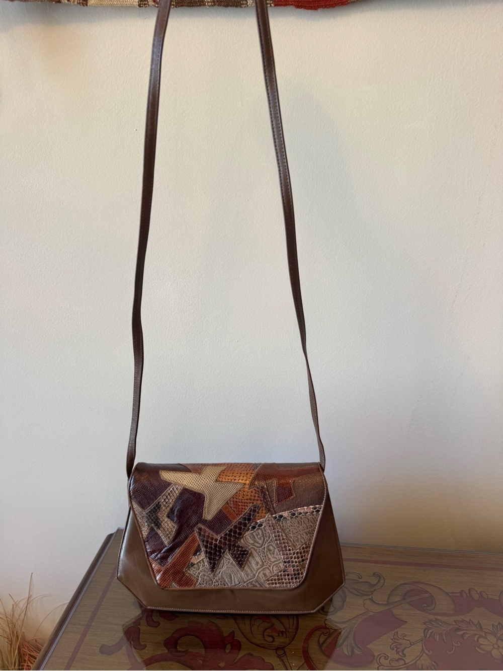 DRAMATIC PRICE DROP: NWOT, VTG80s EARLY SHARIF Leather/SNAKE Crossbody/Clutch